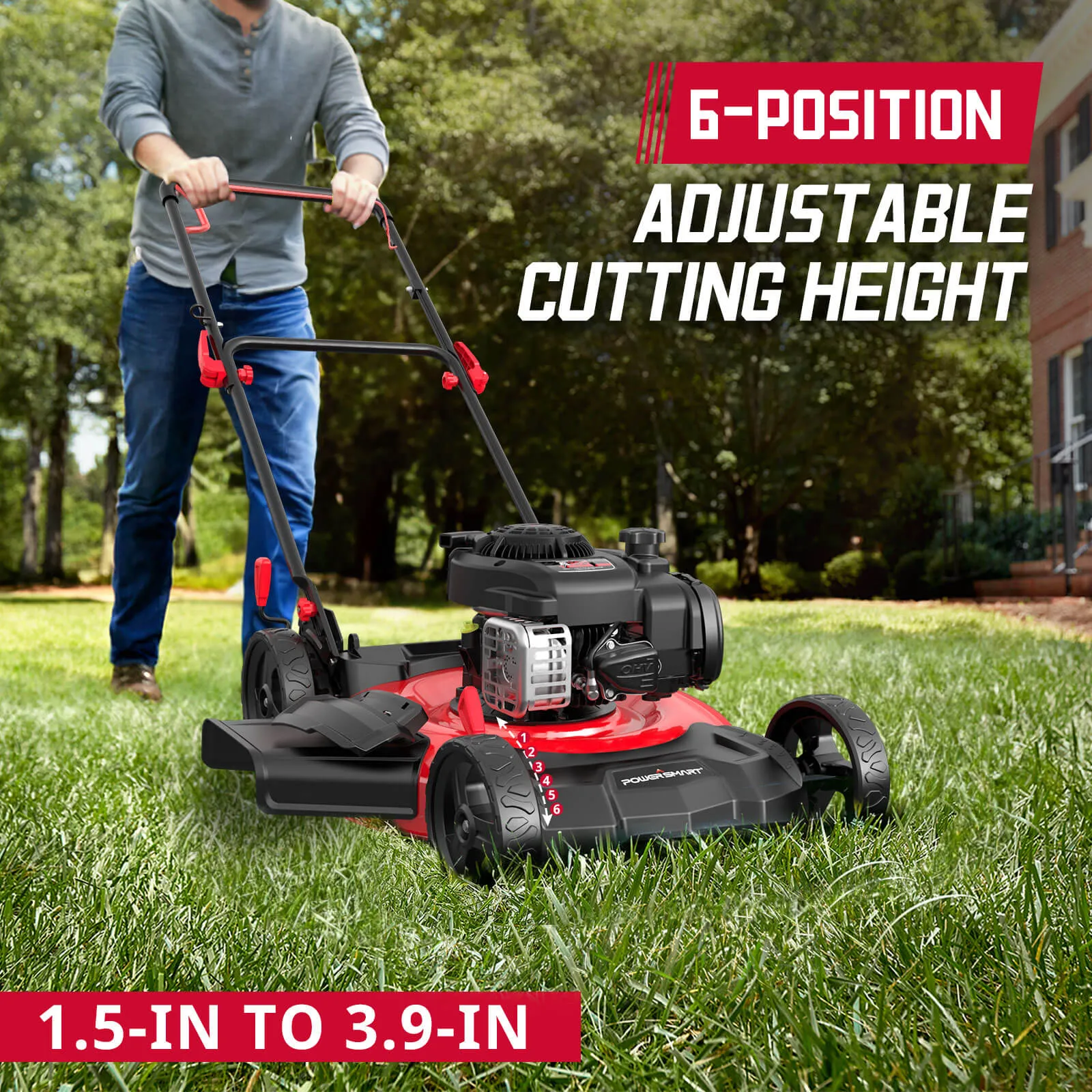21" 125cc Gas Push 2-1 Lawn Mower w/ B&S 300E Engine B8721C