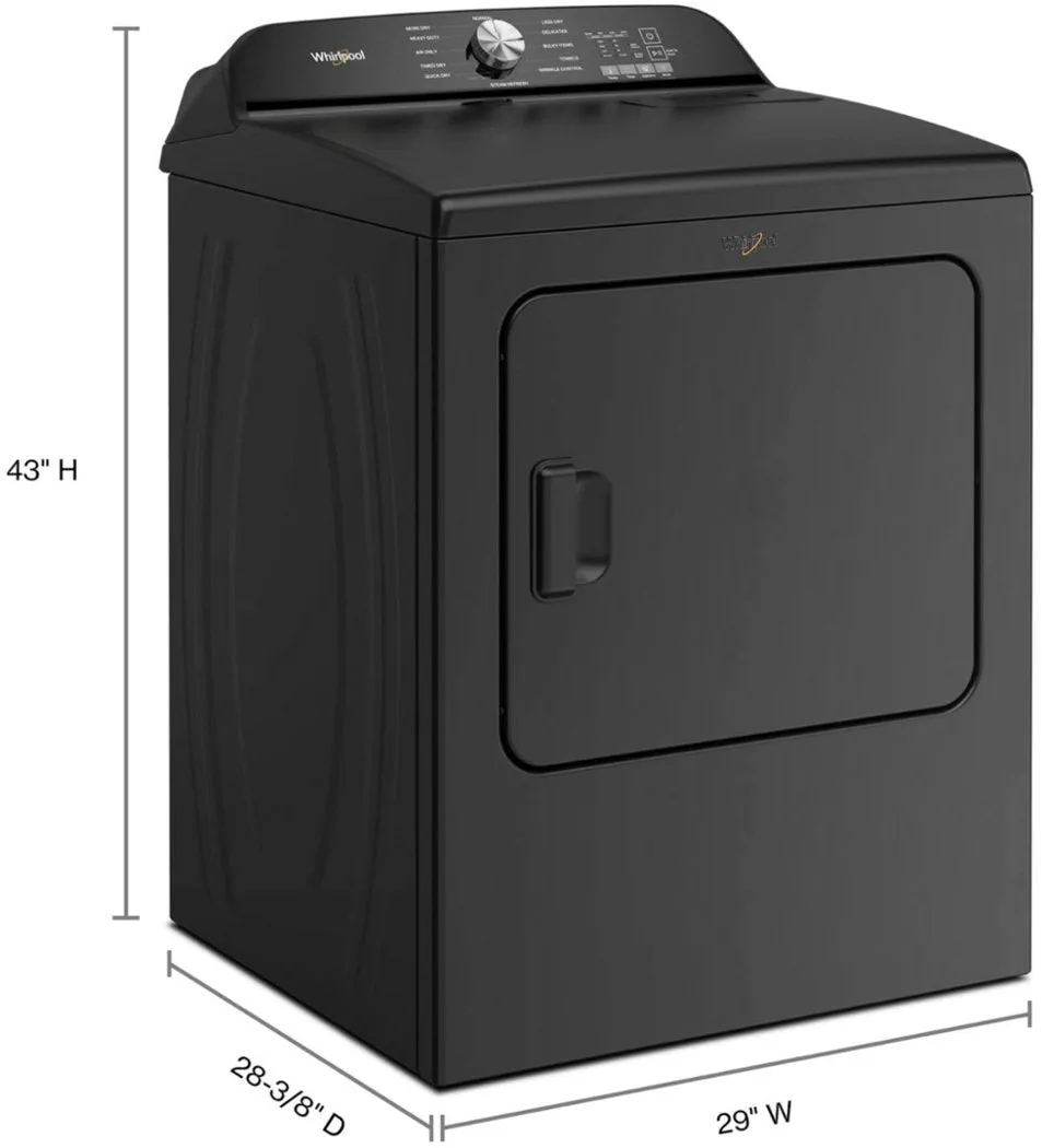 7.0 Cu. Ft. Whirlpool® Top Load Electric Dryer with Moisture Sensor