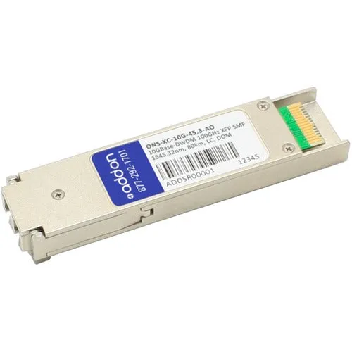 AddOn Cisco ONS ONS-XC-10G-45.3 Compatible TAA Compliant 10GBase-DWDM 100GHz XFP Transceiver (SMF, 1545.32nm, 80km, LC, DOM) ONS-XC-10G-45.3-AO