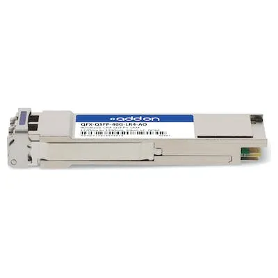 AddOn Juniper Networks QFX-QSFP-40G-LR4 Compatible TAA Compliant 40GBase-LR4 QSFP  Transceiver (SMF, 1270nm to 1330nm, 10km, LC, DOM) QFX-QSFP-40G-LR4-AO