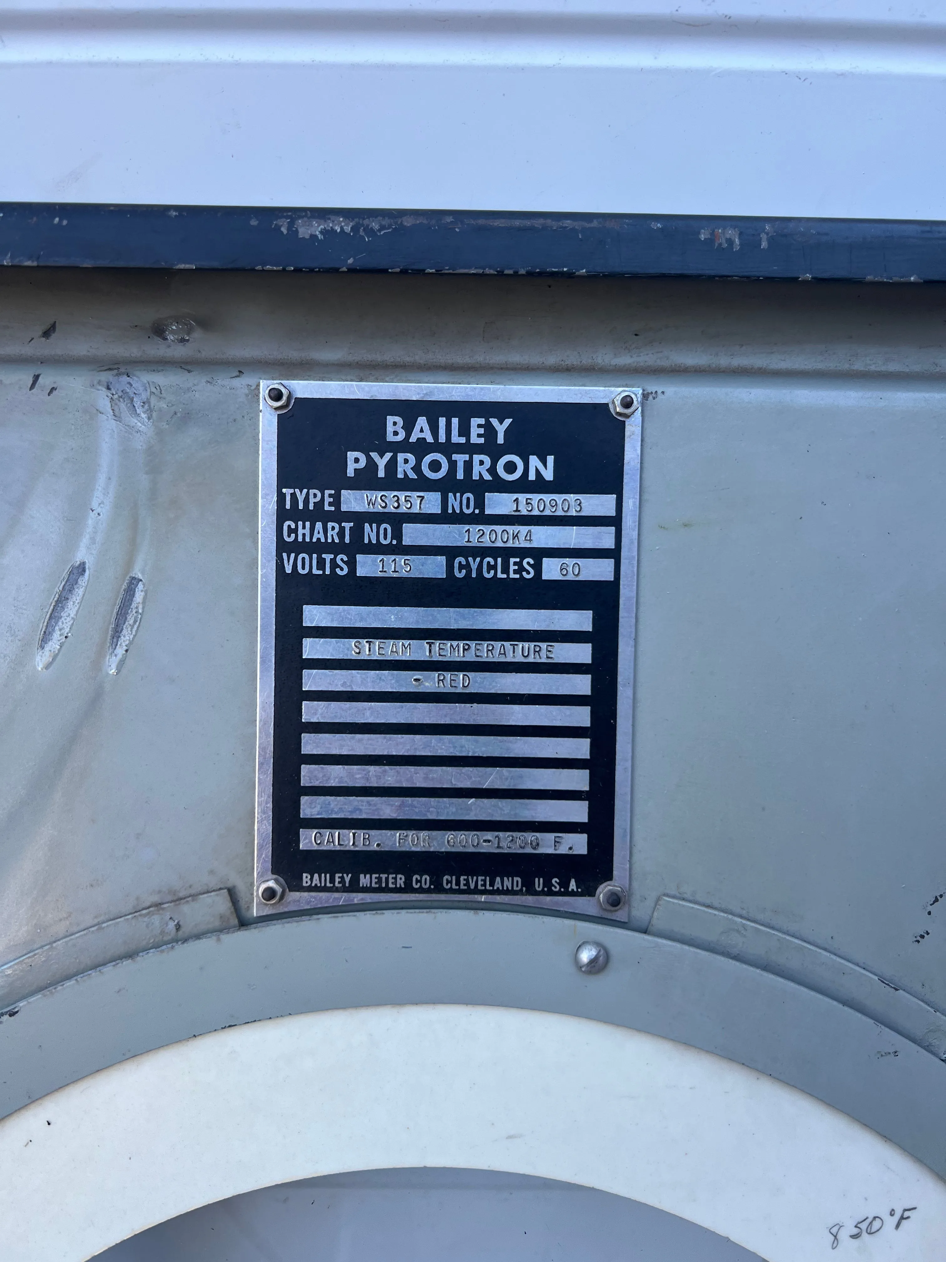 Bailey Meters Co. Temperature Recorder