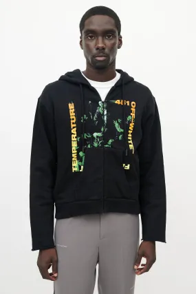 Black & Multicolour Temperature 451 Hoodie