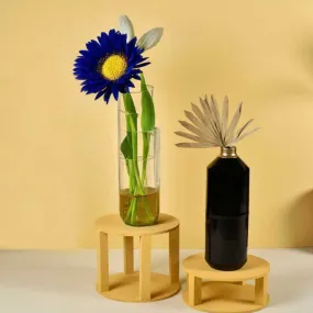 Black Metal Vase | Contemporary Table Accent | Centre Piece Home Decor