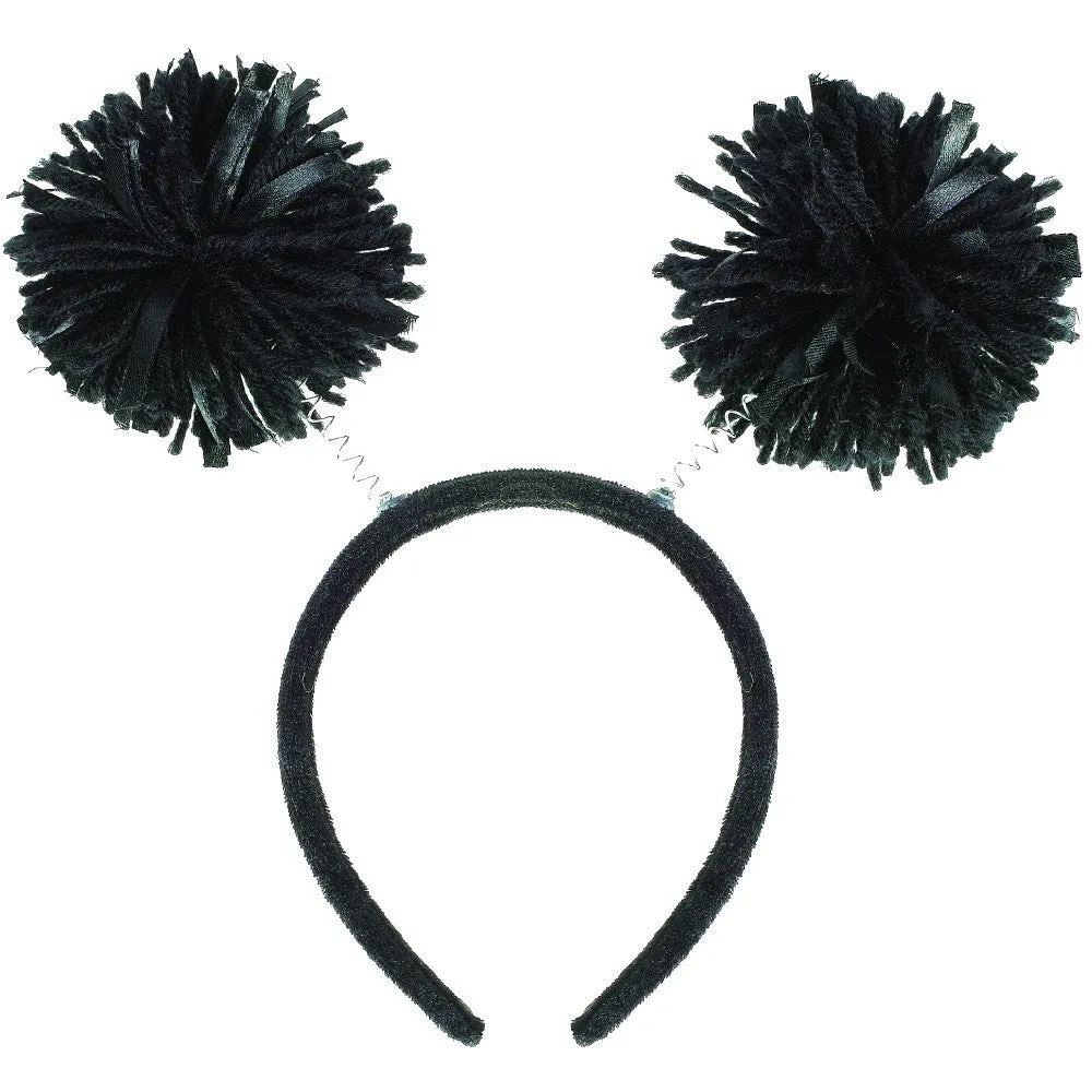 Black Pom Pom Headbopper