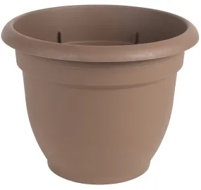 Bloem 20-56312CH Planter, 12 in Dia, 10-1/4 in H, 13 in W, Round, Plastic, Chocolate :EA: QUANTITY: 1