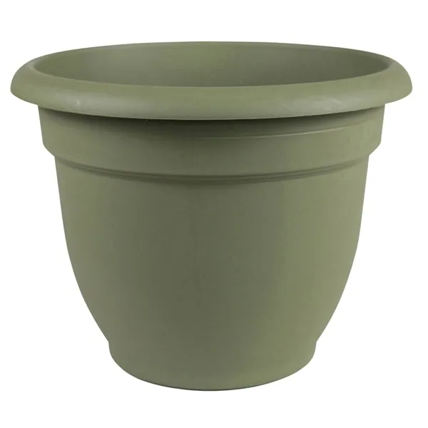 Bloem 20-56408 Self-Watering Planter, 8 in Dia, 8-3/4 in W, Round, Plastic, Living Green