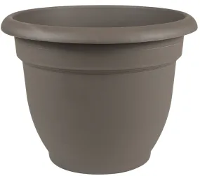 Bloem AP1260 Planter, 12 in Dia, 10.1 in H, 13 in W, Round, Plastic, Peppercorn :EA: QUANTITY: 1