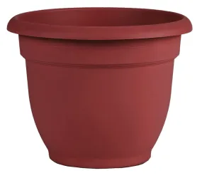 Bloem AP1613 Planter, 16 in Dia, 13.7 in H, 17.6 in W, Bell, Ariana Design, Plastic, Burnt Red, Matte :EA: QUANTITY: 1