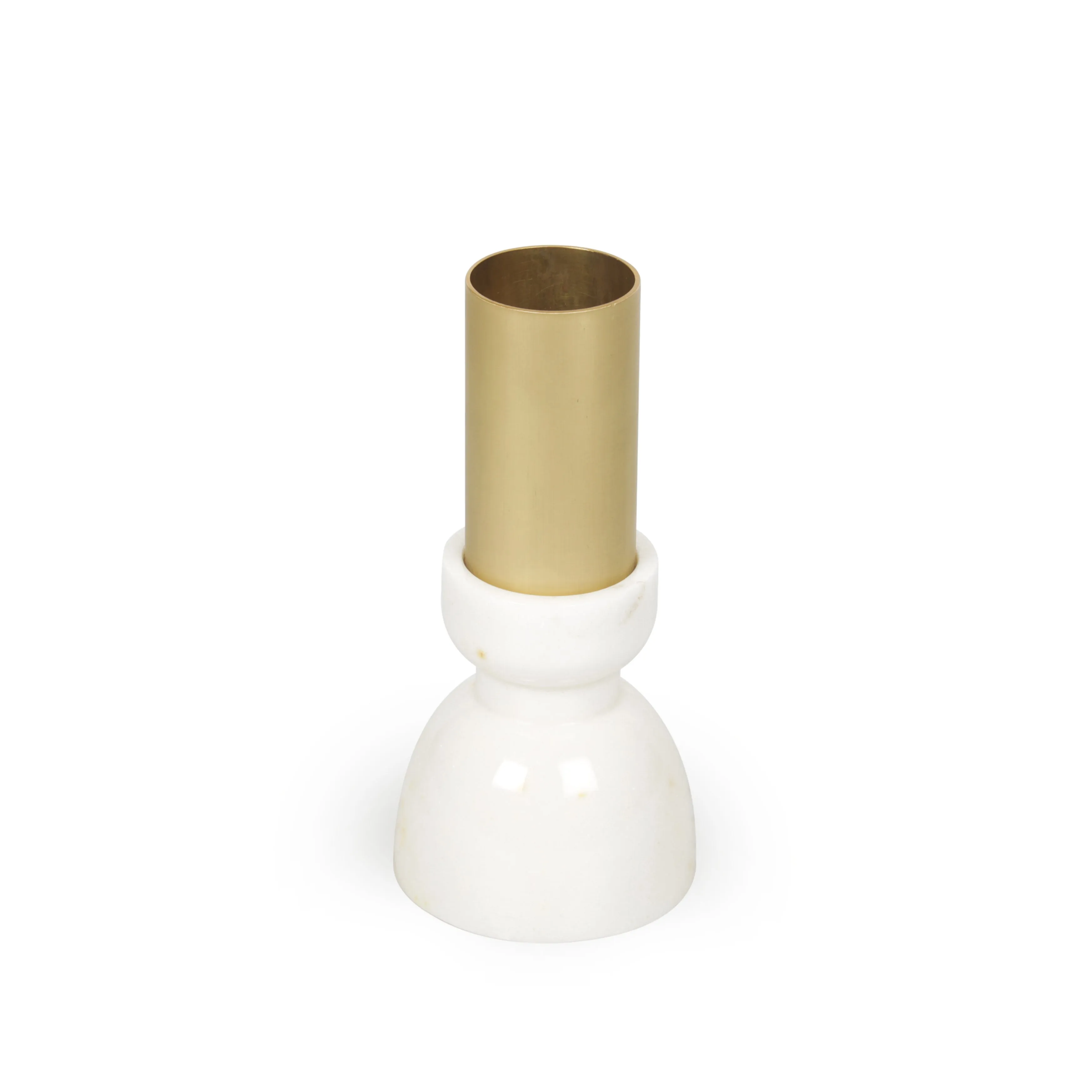 Bud Vase In Brass And Marble | Table Top Décor | Elegant | Sleek Design