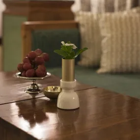 Bud Vase In Brass And Marble | Table Top Décor | Elegant | Sleek Design