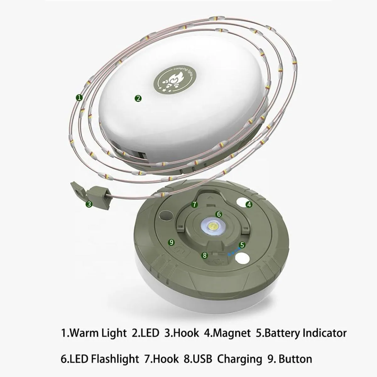 CampGlow™ Retractable 10m String Lights - The Magic of Light & Color