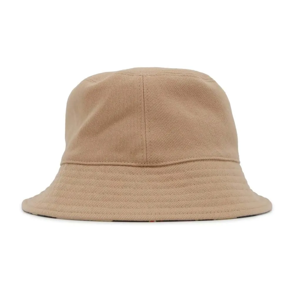 CHANEL CC Logo reversible bucket hat Multicolor/Beige AA9255 Cotton