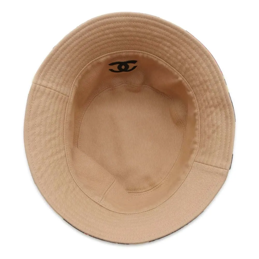 CHANEL CC Logo reversible bucket hat Multicolor/Beige AA9255 Cotton