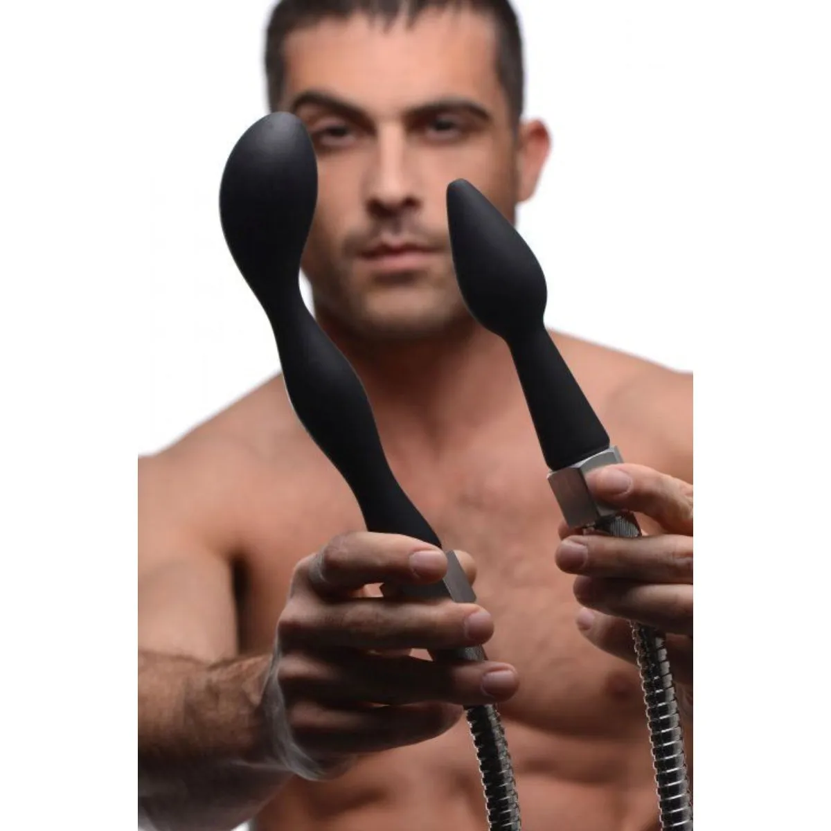 Cleanstream Silicone Enema Attachment Set Black