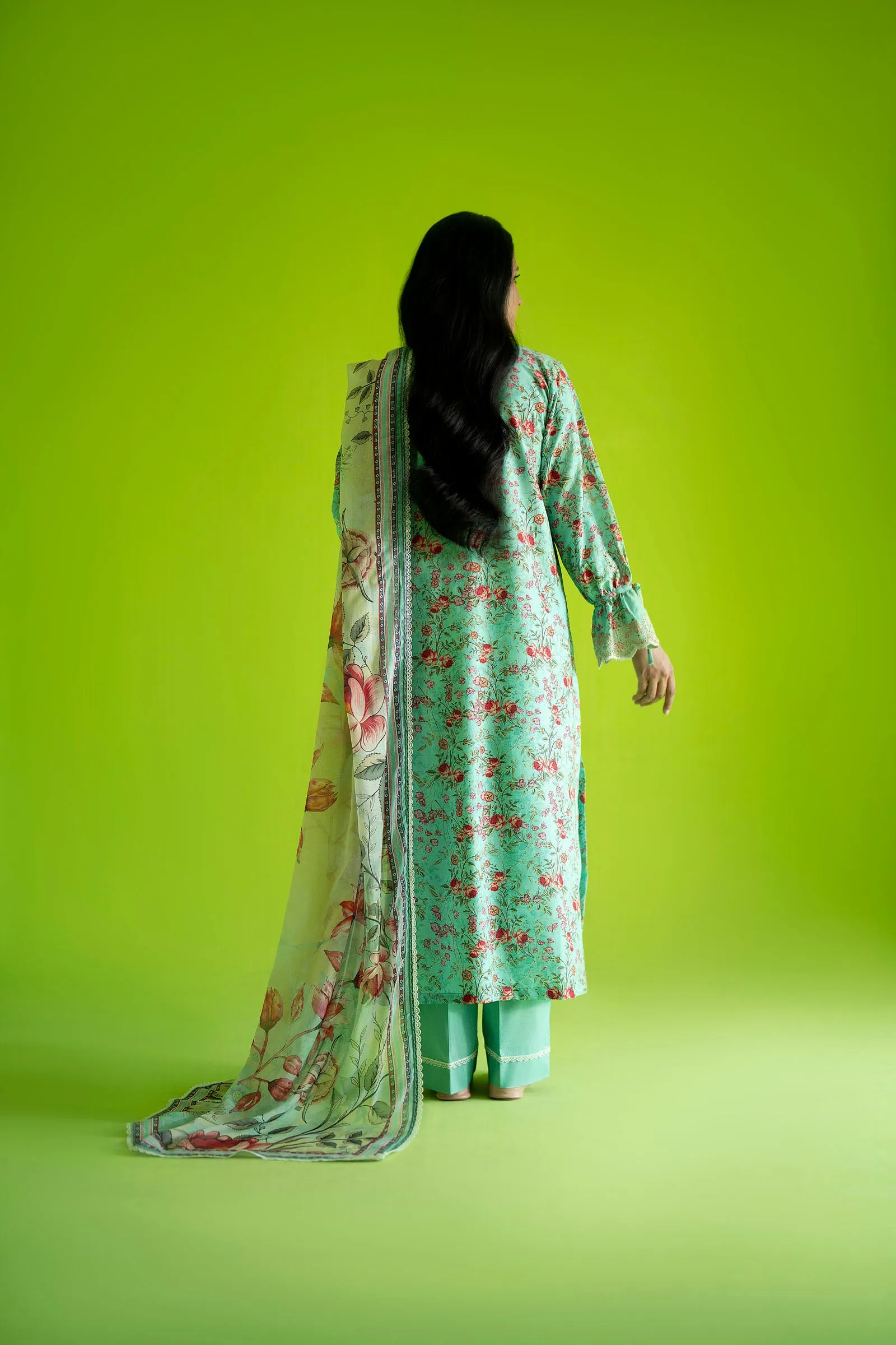 Cotton Lawn Digital Print Chikankari