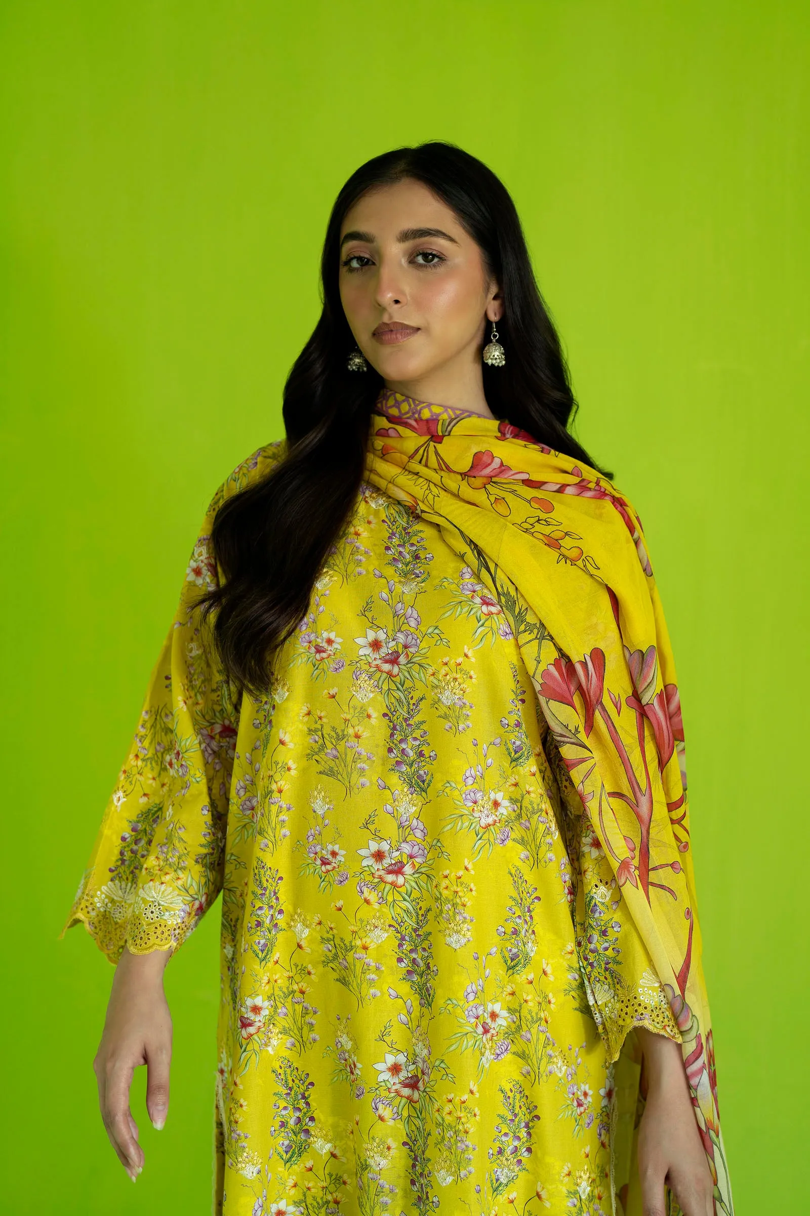 Cotton Lawn Digital Print Chikankari
