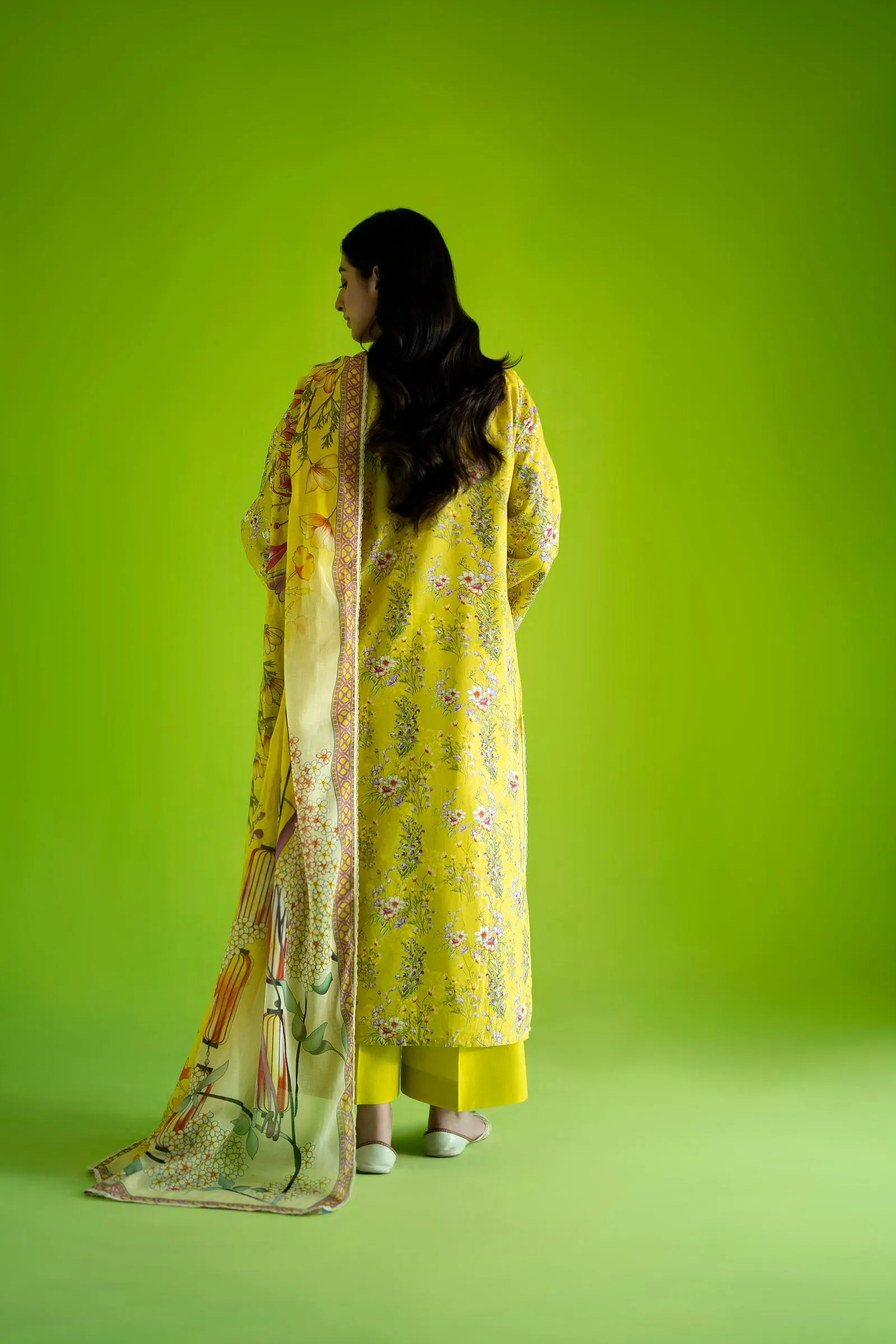 Cotton Lawn Digital Print Chikankari
