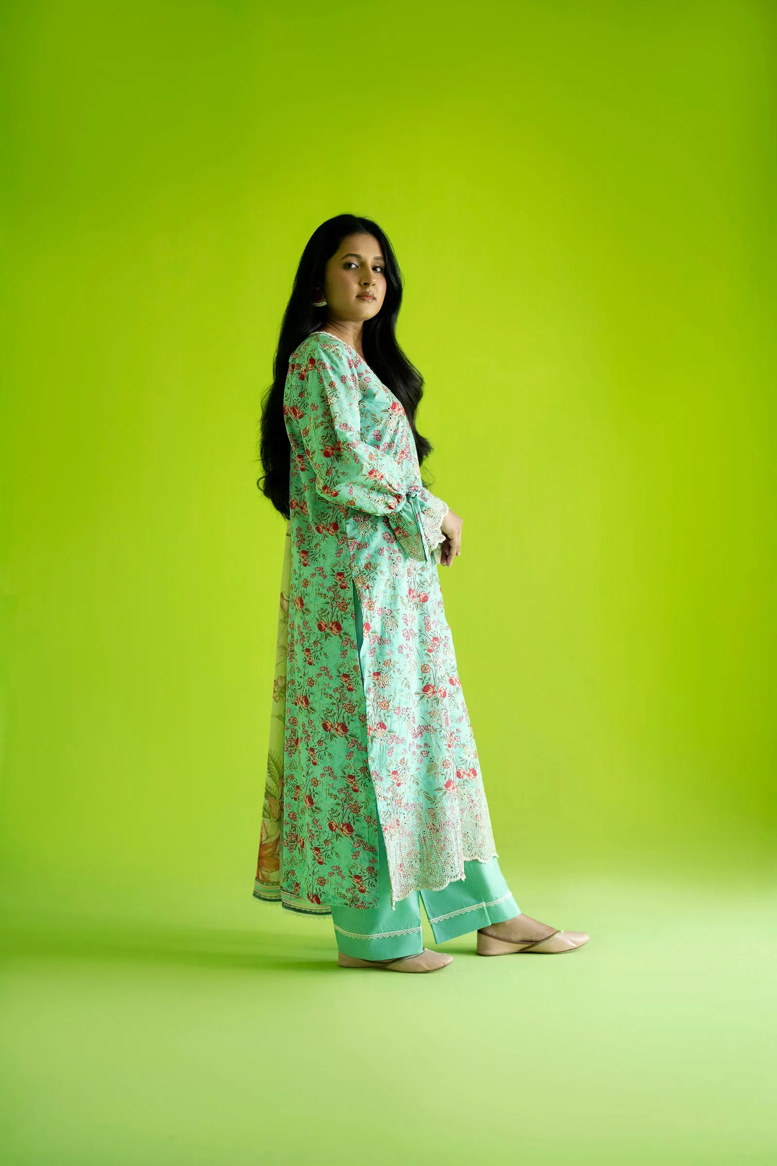 Cotton Lawn Digital Print Chikankari