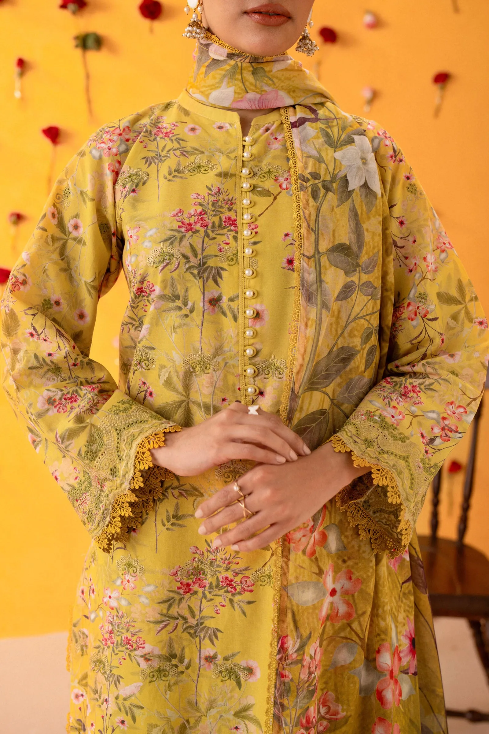 Cotton Lawn Digital Print Chikankari