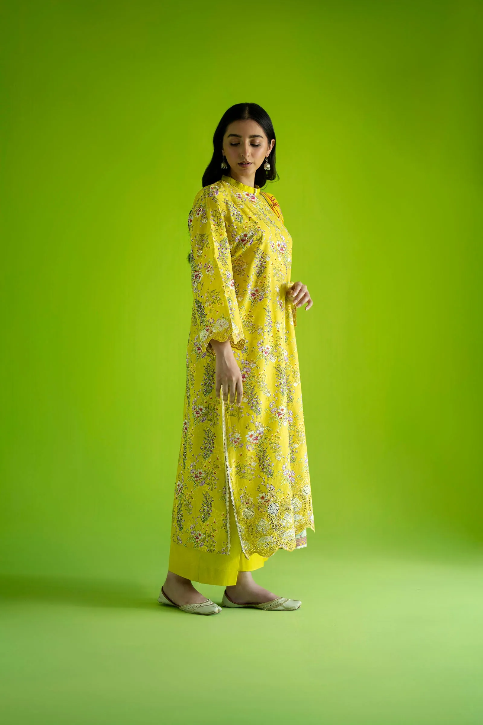 Cotton Lawn Digital Print Chikankari