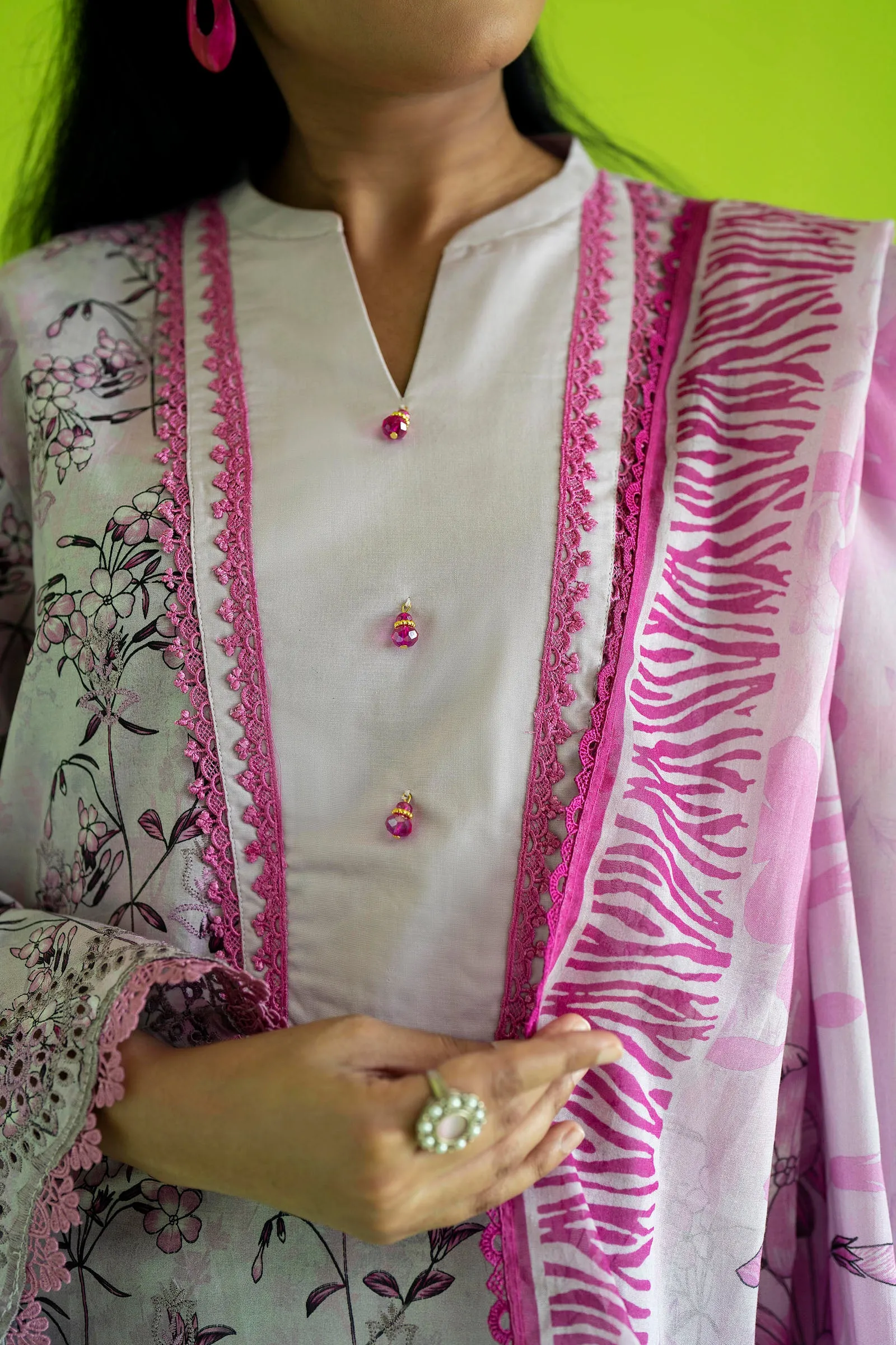 Cotton Lawn Digital Print Chikankari