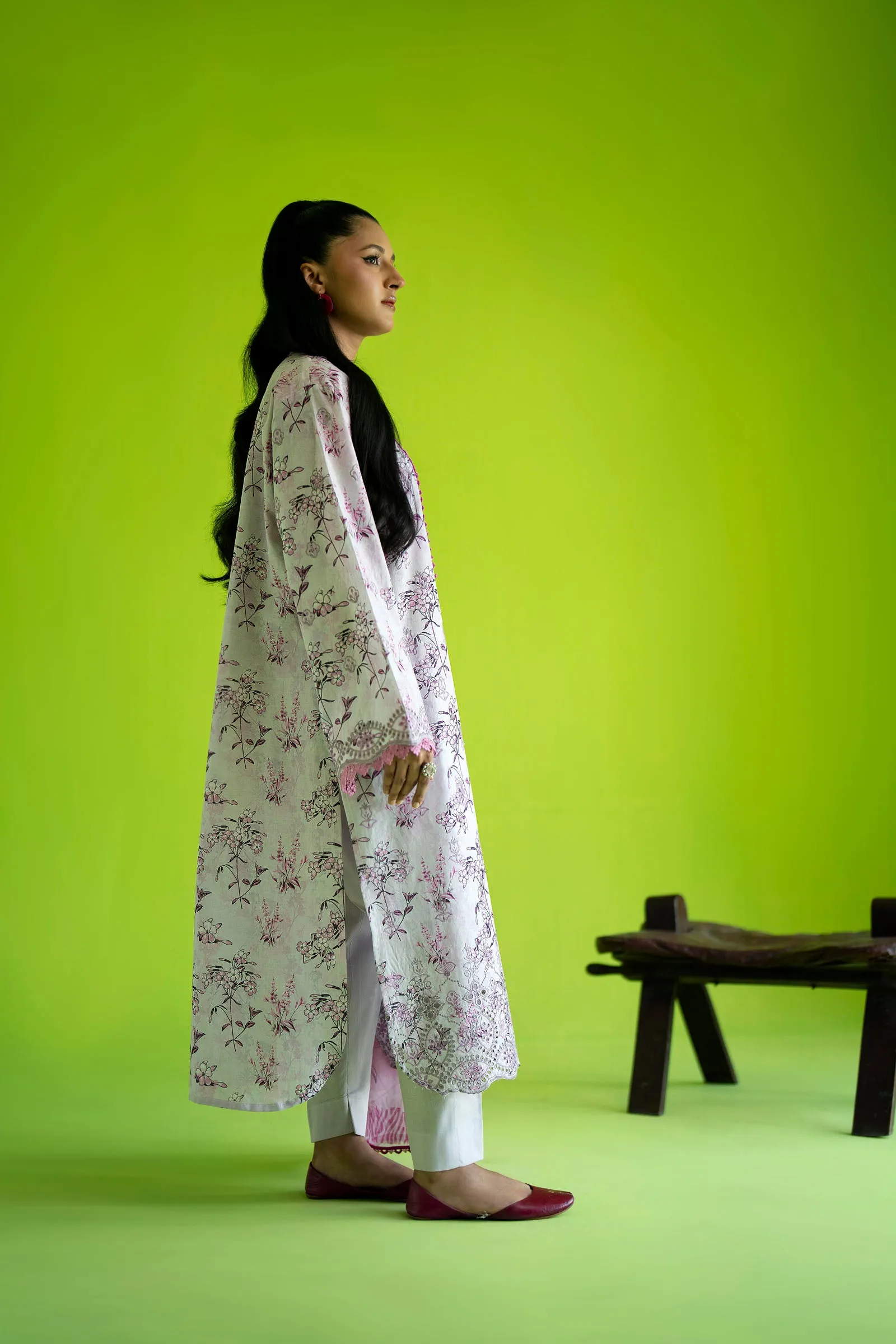 Cotton Lawn Digital Print Chikankari