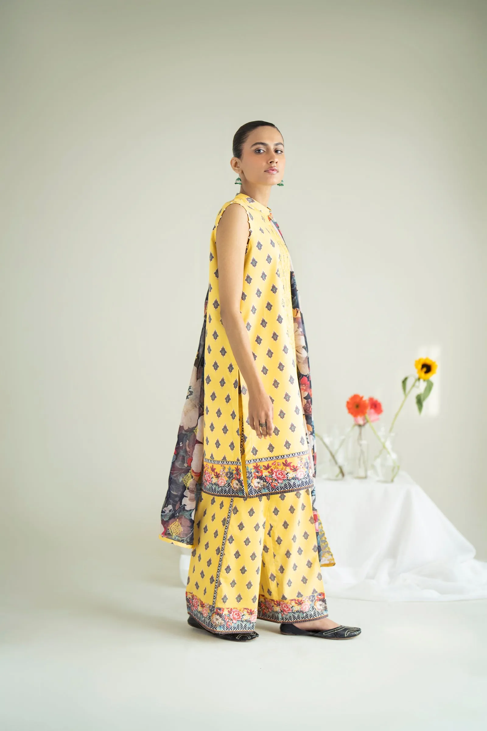 Cotton Lawn Digital Print Embroidery