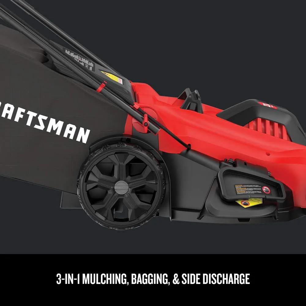 CRAFTSMAN Electric Lawn Mower, 20-Inch, Corded, 13-Ah.