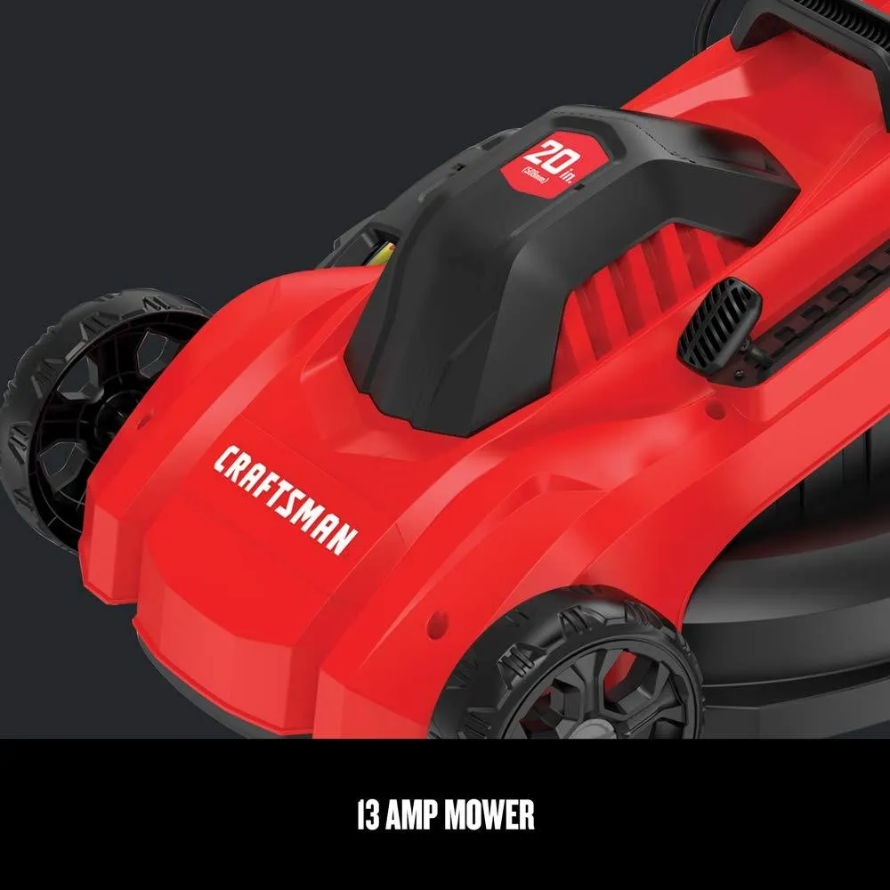 CRAFTSMAN Electric Lawn Mower, 20-Inch, Corded, 13-Ah.