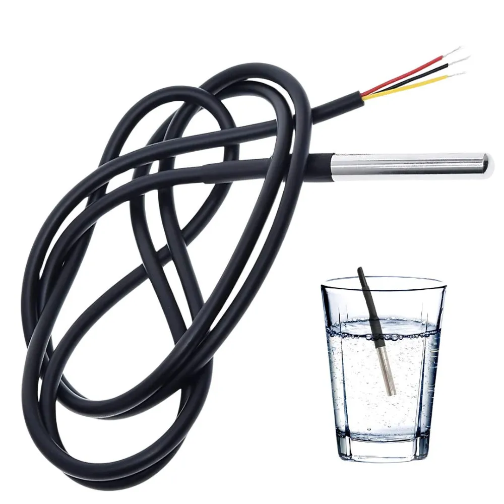 DS18B20 Waterproof Digital Temperature Sensor Thermal Probe Sensor (1m)