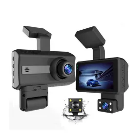 Dual Lens Car Dvr Dash Cam Video Recorder 3-inch HD Display