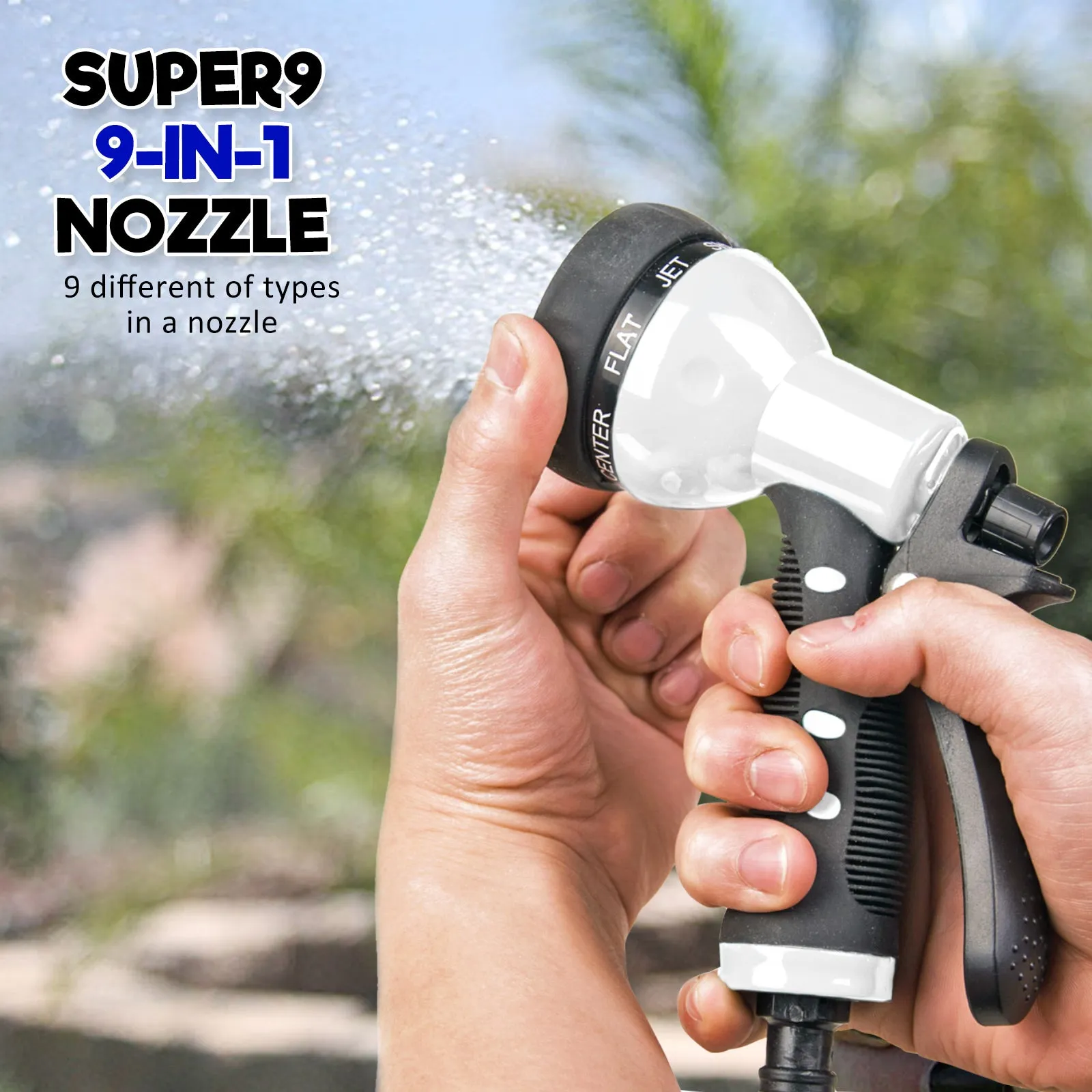 Dynamic Power Garden Water Hose 30M Retractable Rewind Reel   Brass Gun