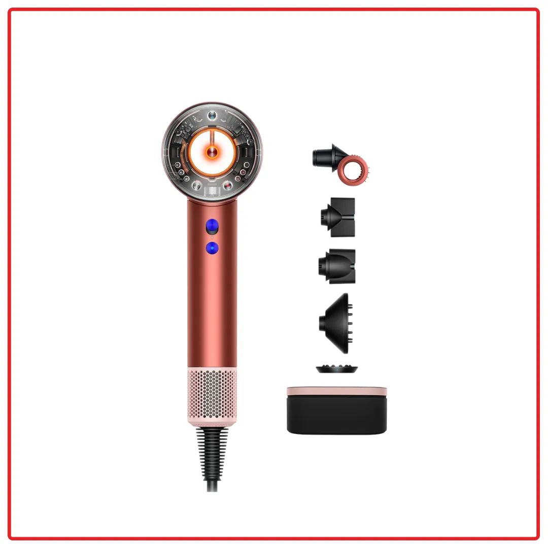 Dyson Supersonic Nural HD16 (Strawberry Bronze & Blush Pink) Five Intelligent Attachments with Presentation Case Hair Dryer