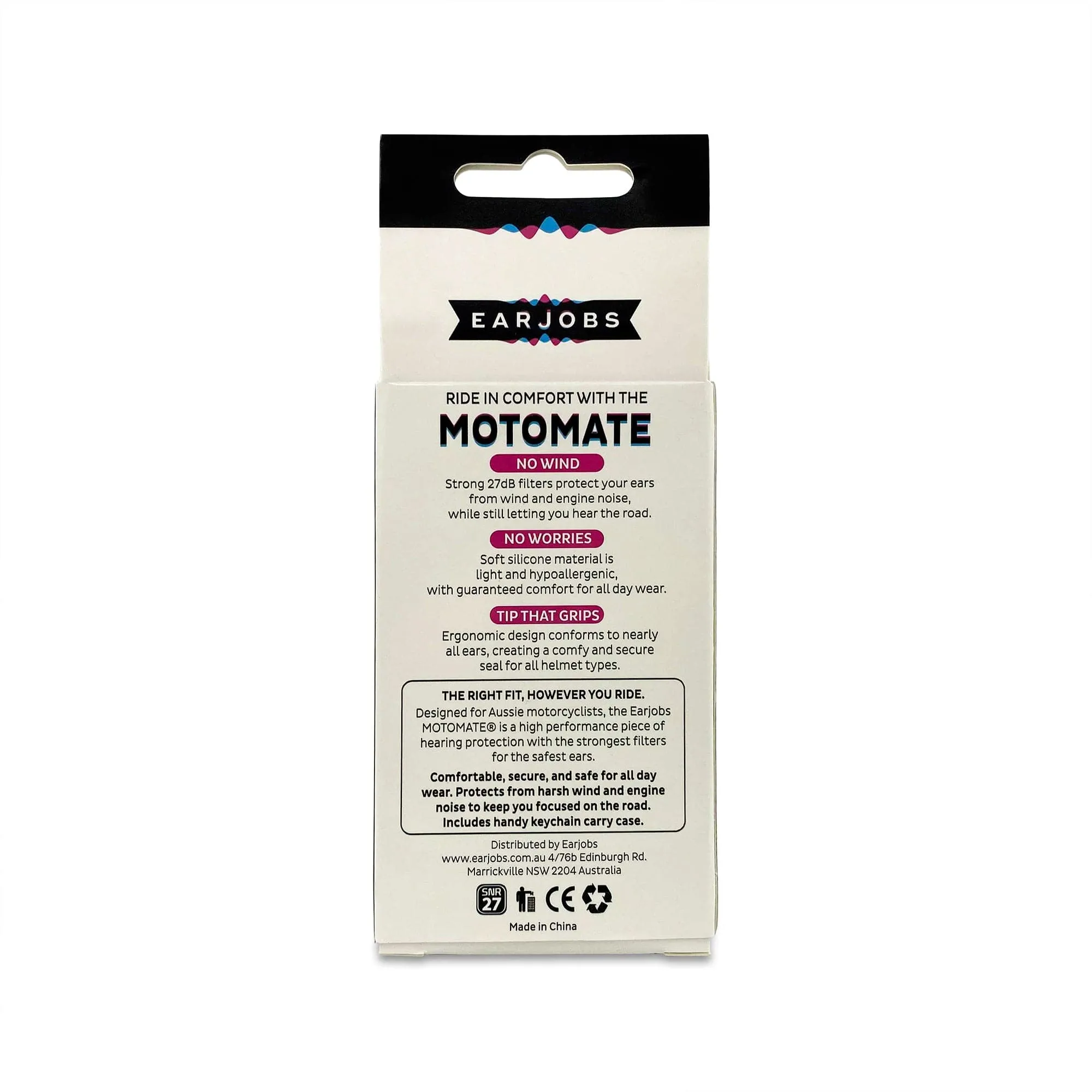 Earjobs™ MOTOMATE® Motorcycling Ear Plugs