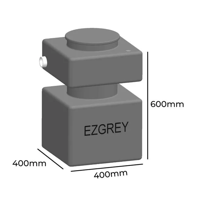 EZGREY-M1 50L Above Ground Grey Water Reuse System with 100W Pump (Laundries, Showers, Basins)