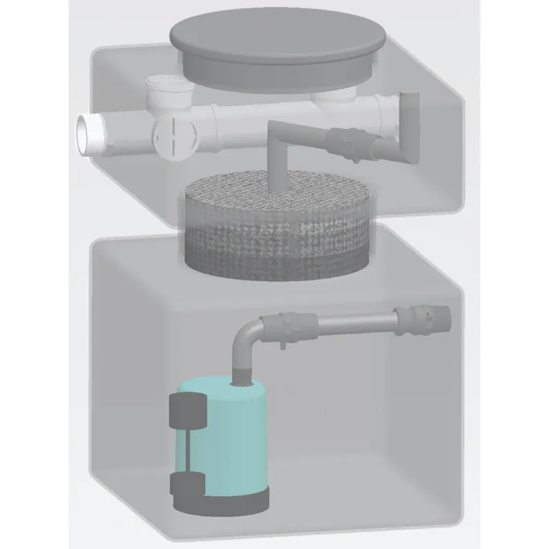 EZGREY-M1 50L Above Ground Grey Water Reuse System with 100W Pump (Laundries, Showers, Basins)