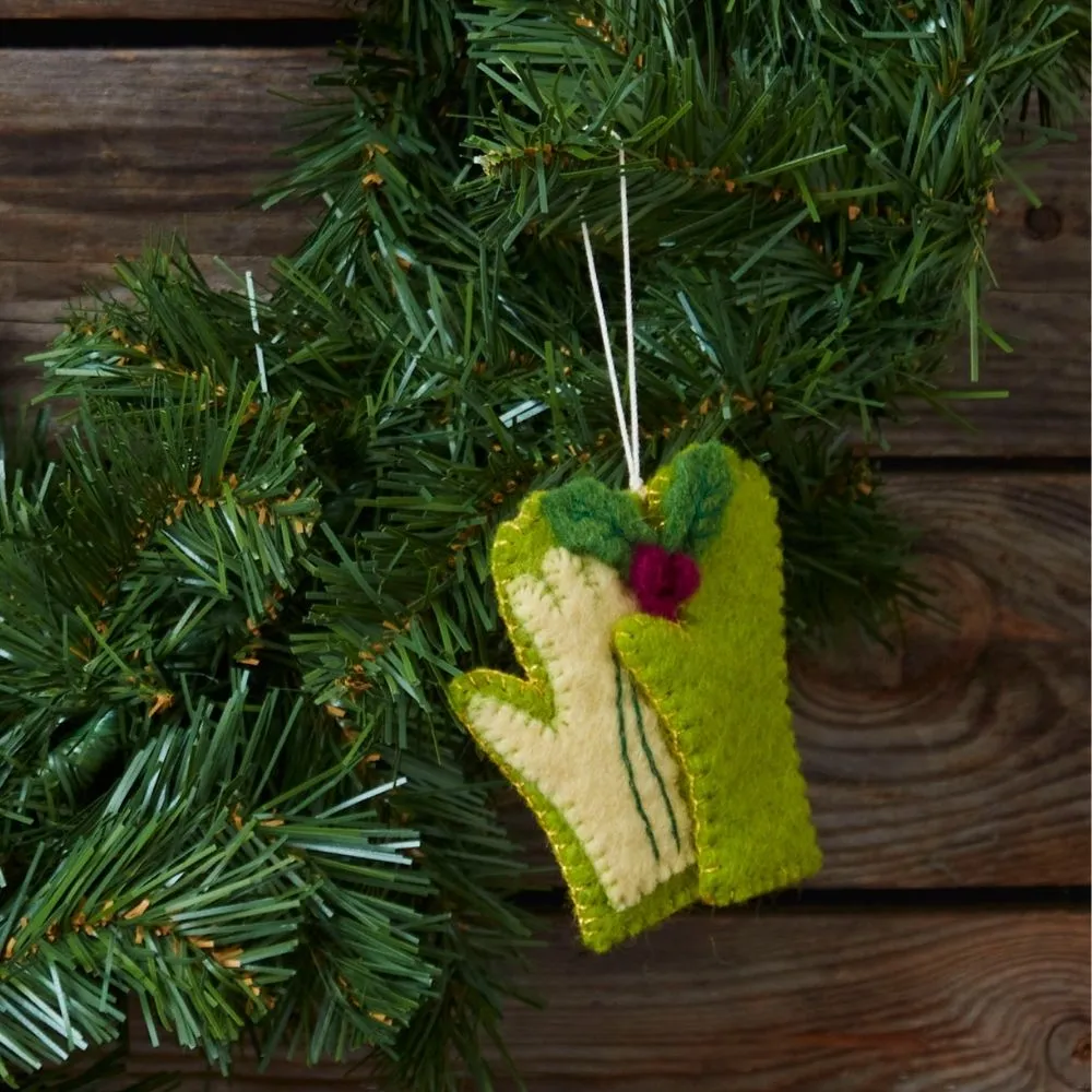 Felt Garden Tools Ornament set of 5