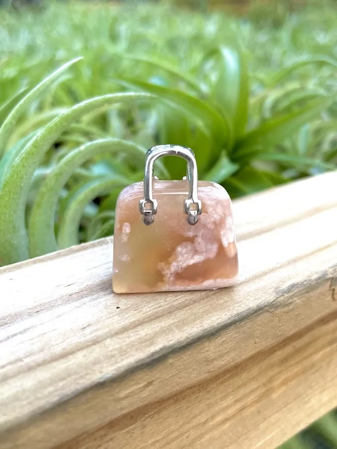 Flower Agate Purse Carving