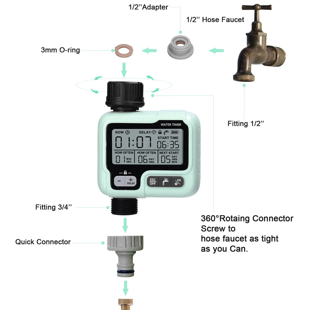 Garden Watering Irrigation Controller-Battery Operated