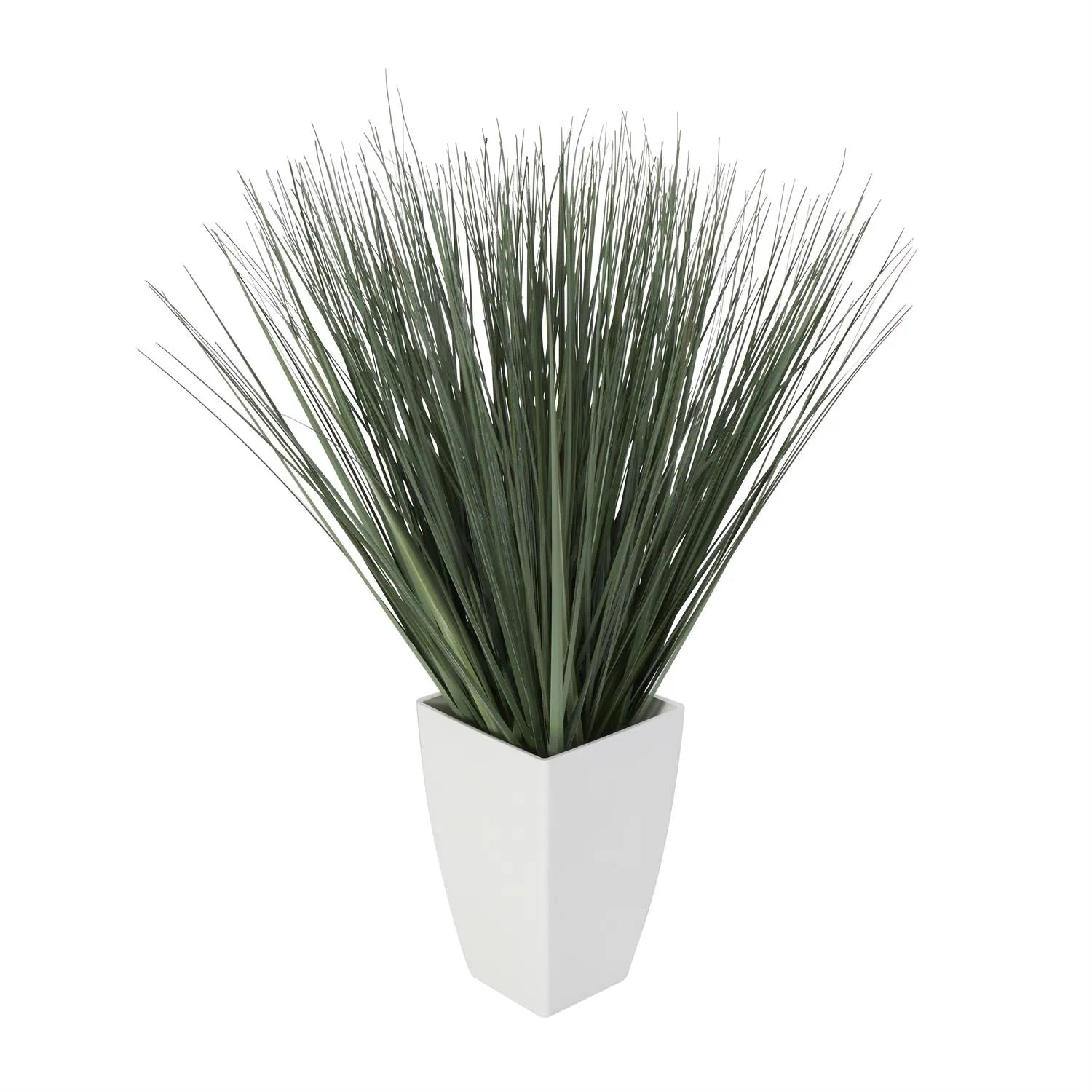 Green Faux Foliage Artificial Plant with White Plastic Pot - 19" X 19" X 28"