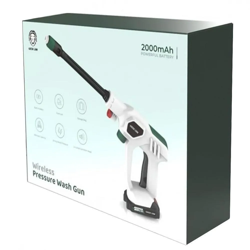 Green Lion Wireless Pressure Wash Gun GNCLNGUNWH 130W 2000mAh - White