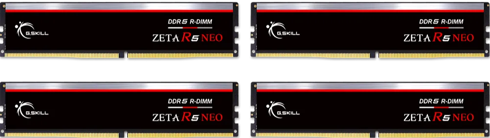G.SKILL Zeta R5 192GB (4X48GB) ECC D5-6400C32 (F5-6400R3239G48GQ4-ZR5NK) 黑色套裝