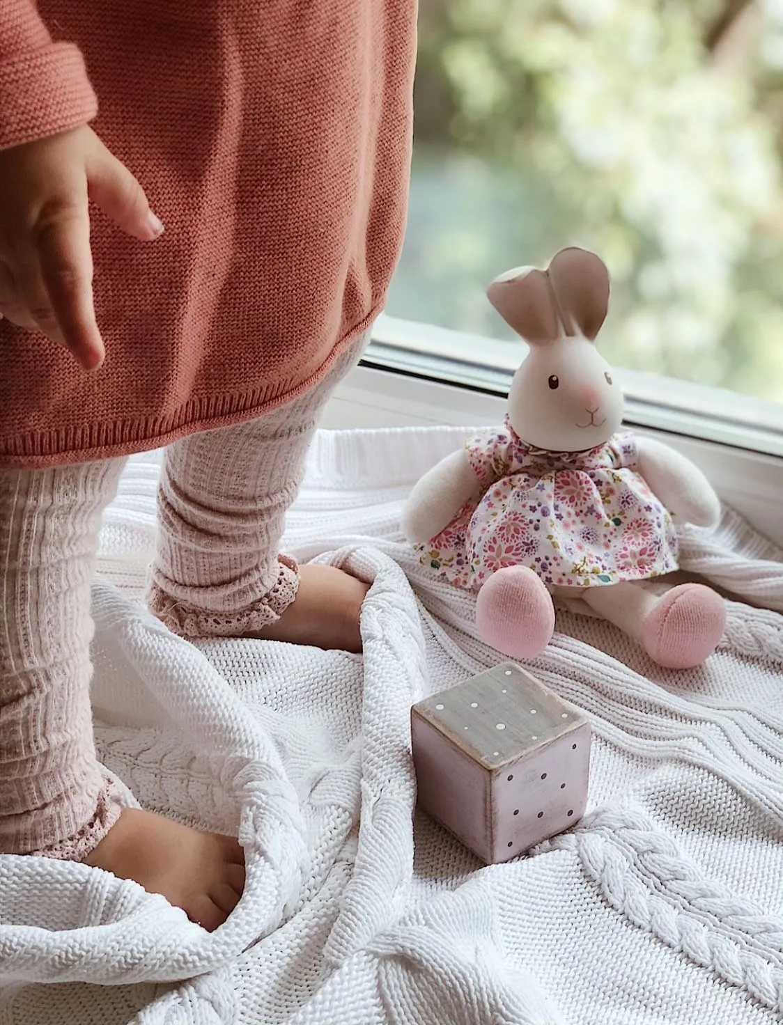 Havah  the  Bunny Mini Organic Rubber Head  Plush  Toy