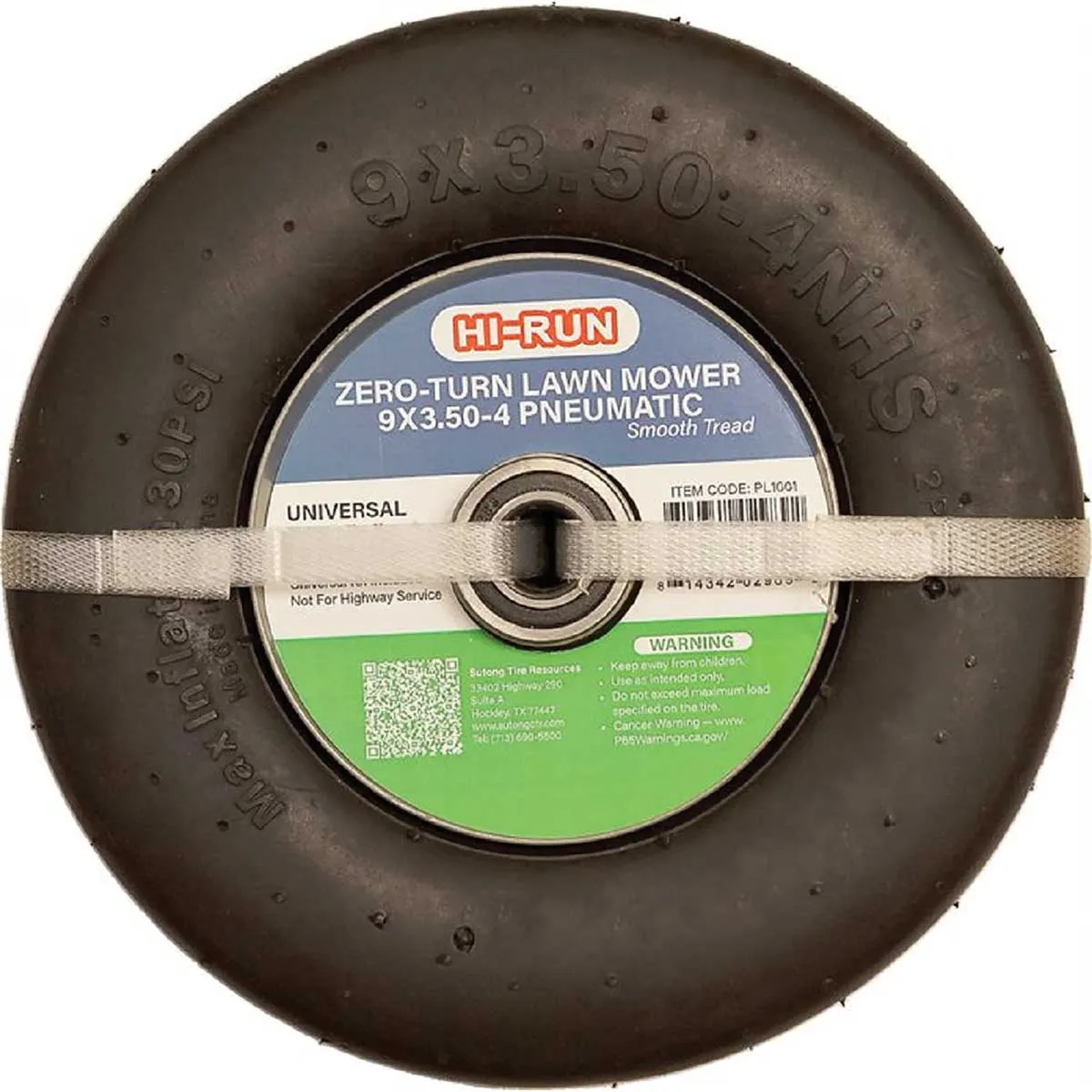 Hi-Run Smooth Pneumatic Mower Tire Wheel Assemblies
