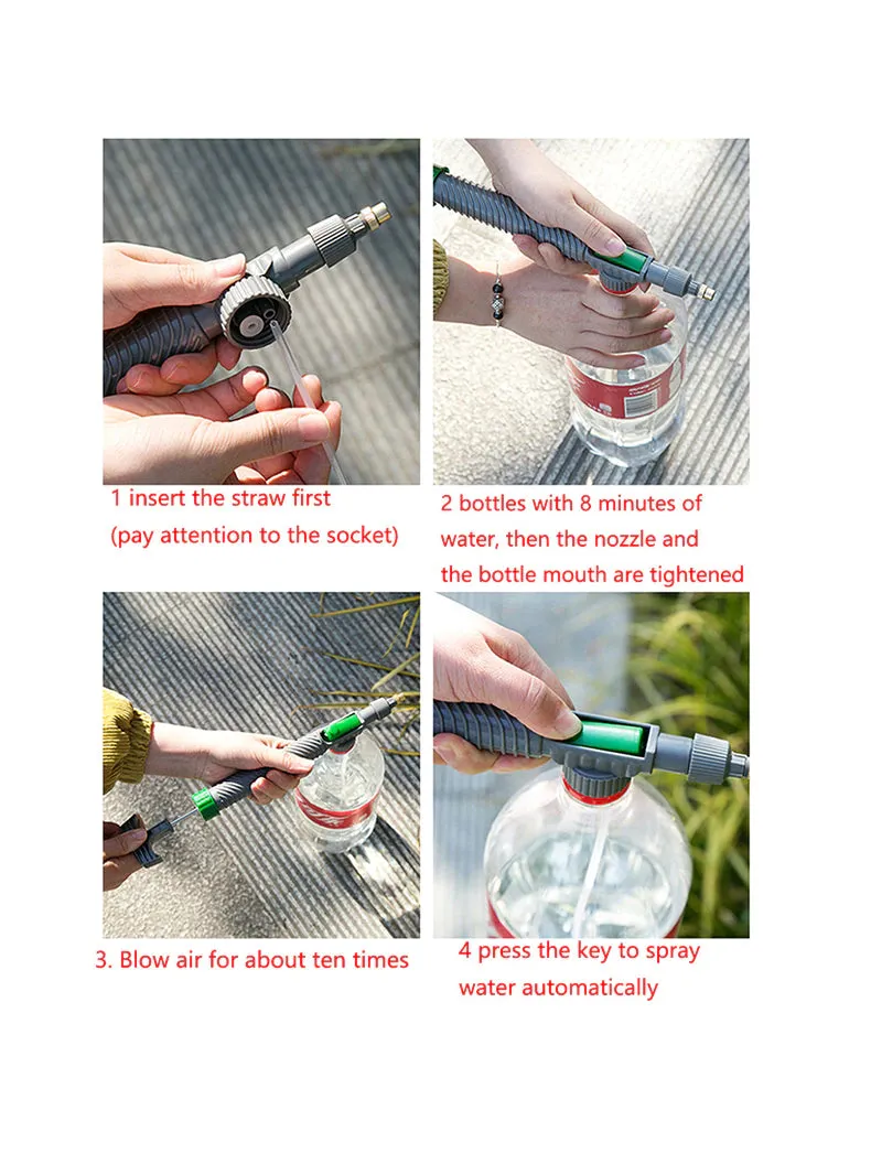 High Pressure Manual Bottle Sprayer Attachment