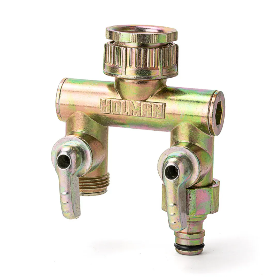 Holman Brass Outlet Manifold 2 Way Tap - Threaded