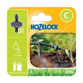Hozelock 13mm/4mm End of Line Pressure Compensating Dripper (Pack of 5) 2785