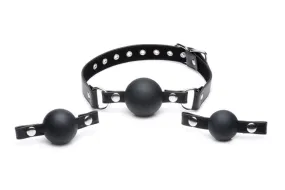 Interchangeable Silicone Ball Gag Set