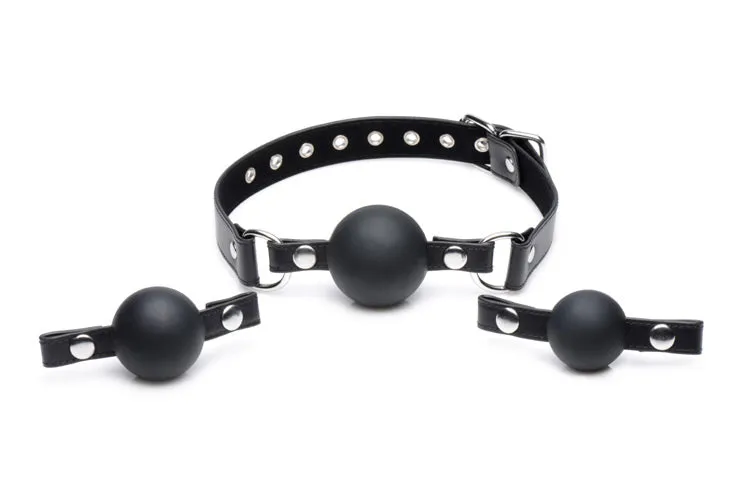 Interchangeable Silicone Ball Gag Set
