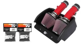 K&N 08 Dodge Viper 8.4L-V10 Red Typhoon Short Ram Intake 69-2527TTR